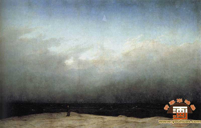 海边的修道士，海边的和尚_大卫・弗里德里希作品油画欣赏