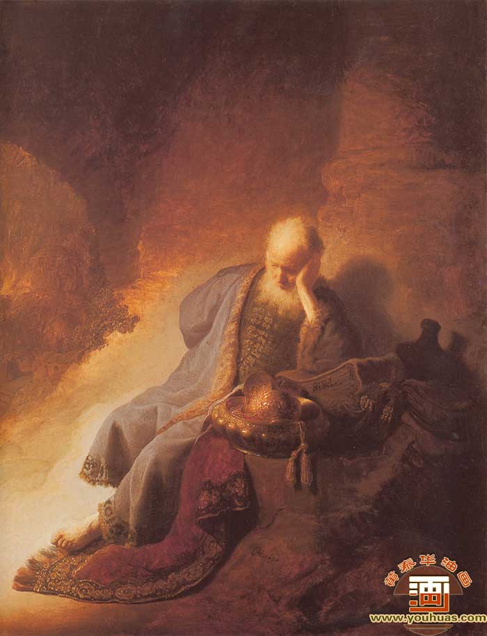 耶利米哀悼耶路撒冷的毁灭_伦勃朗油画作品欣赏