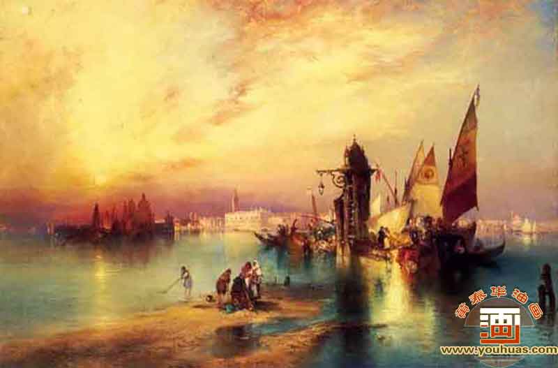 威尼斯,威尼斯水城风景油画_莫兰油画作品欣赏