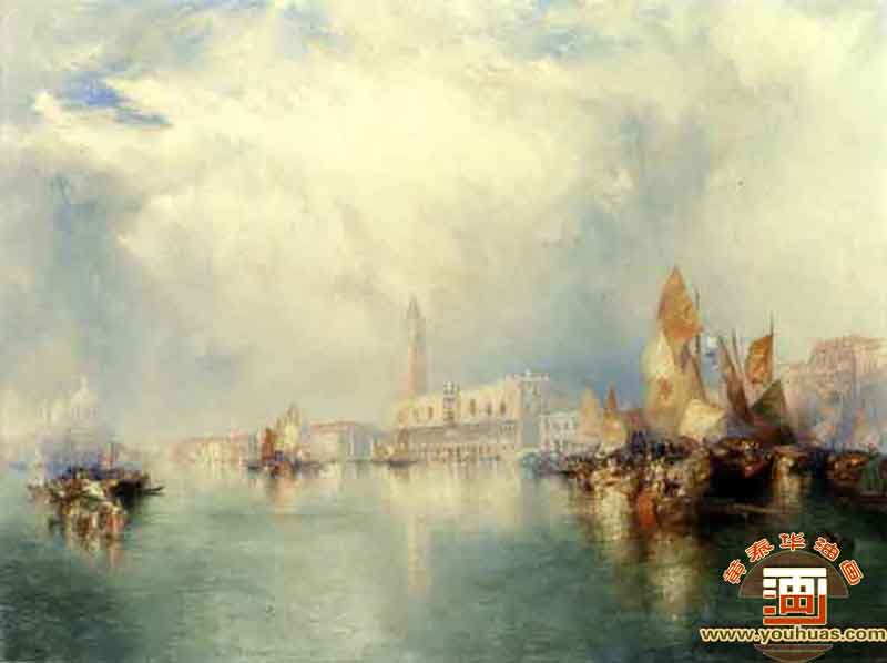 大运河,威尼斯大运河风景_莫兰油画作品欣赏