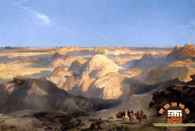 荒地,达科他州的荒地_莫兰油画作品欣赏