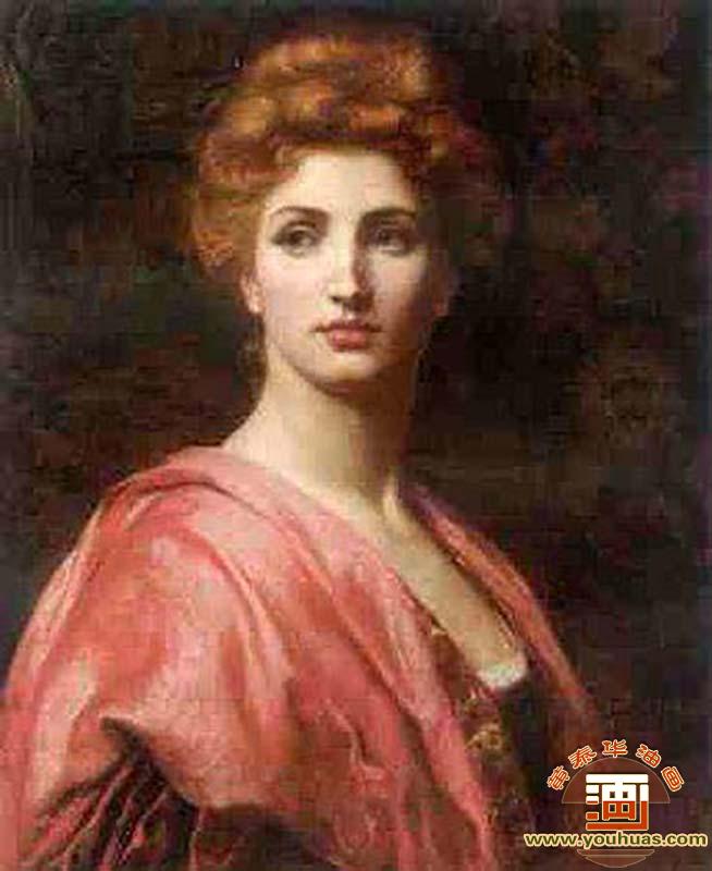 女子肖像,一个女人的画像_迪克塞爵士油画作品欣赏