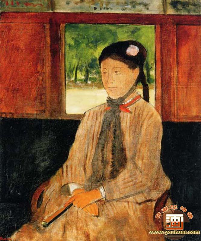 女子肖像,一个女人画像_迪克塞爵士油画作品欣赏