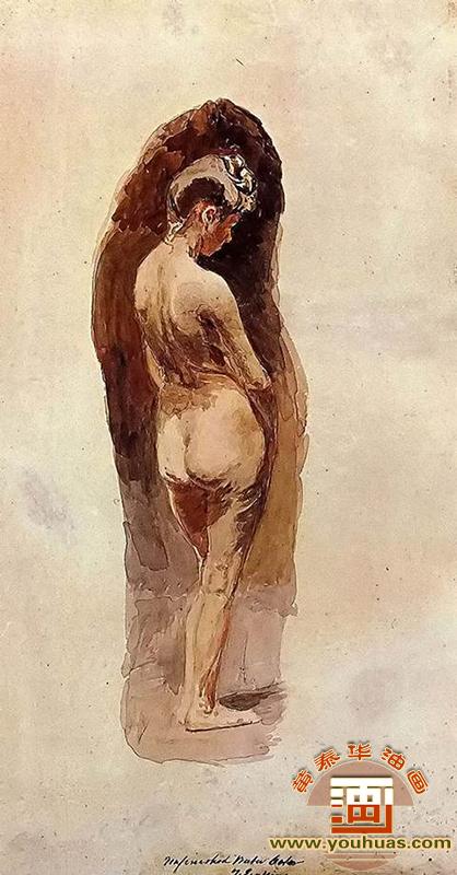 裸女,裸体画_伊肯斯作品欣赏