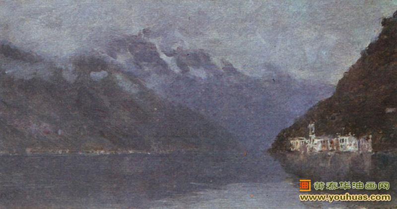 科莫湖,科莫湖景色,列维坦油画_列维坦作品欣赏
