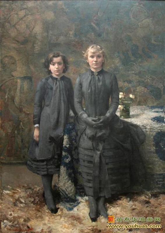 画家施洛巴赫的姐妹们,西奥曼迪辛希尔作品欣赏