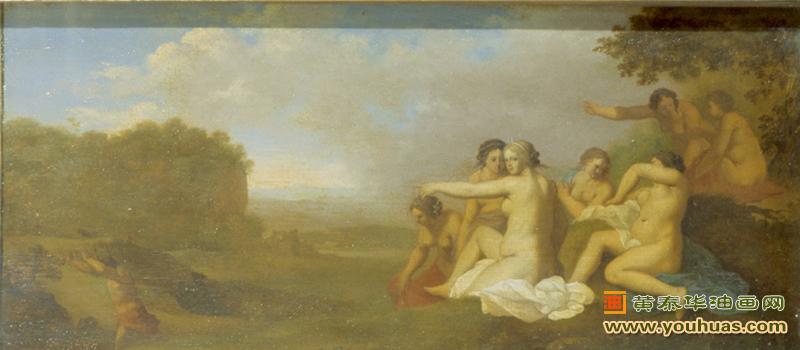 ​戴安娜与阿克泰翁的情景,保卢斯・波特作品欣赏