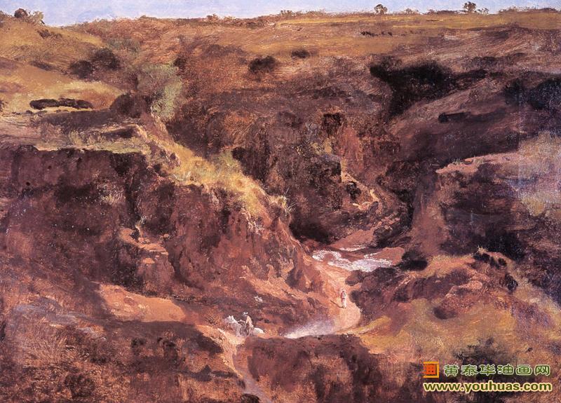 巴兰卡德尔阿瓜圣峡谷风景，若泽玛丽亚维拉斯科作品欣赏