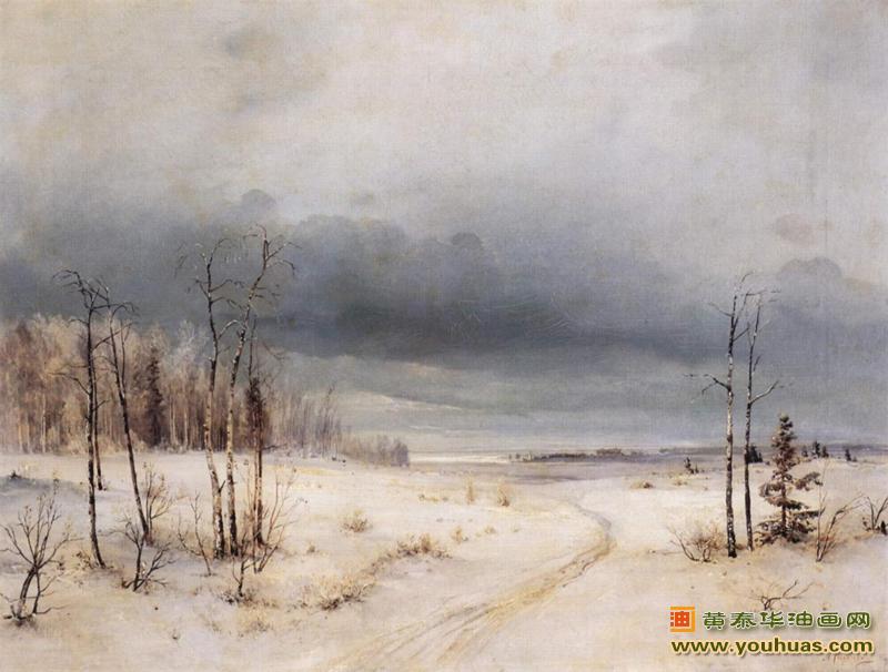 冬天，冬天雪地风景_萨夫拉索夫作品欣赏